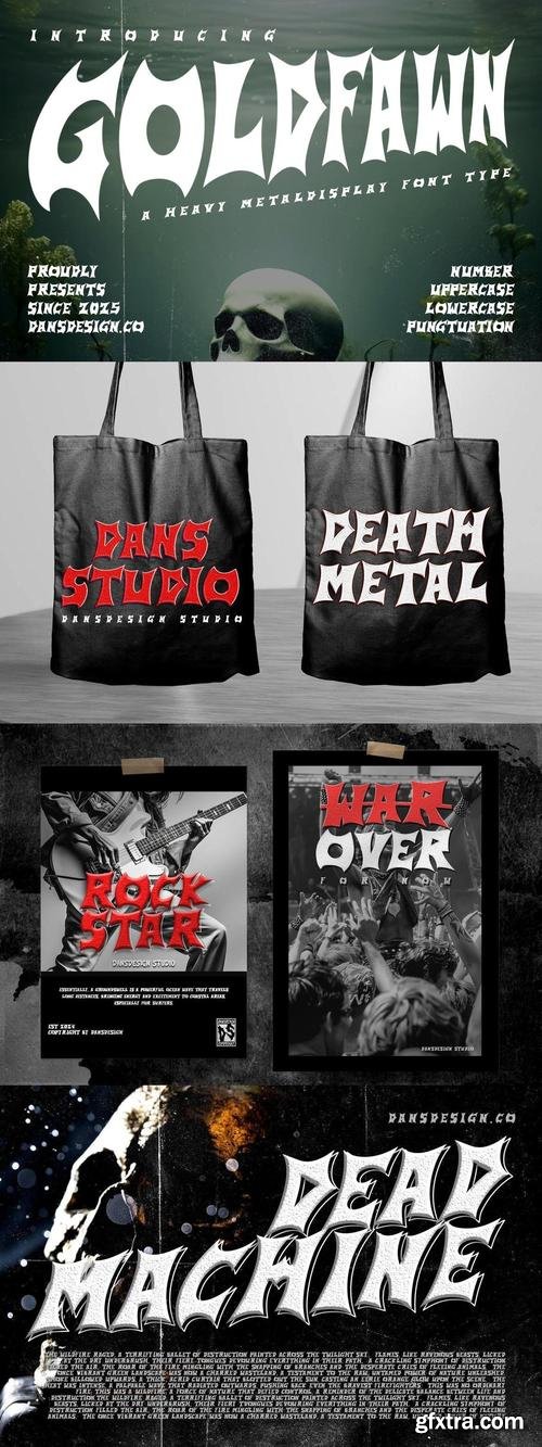 GoldFawn Metal Horror Blackletter Graffiti Font