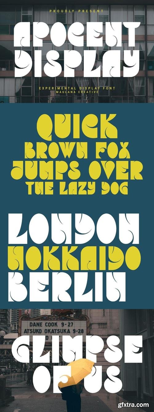 Apocent Experimental Display Font