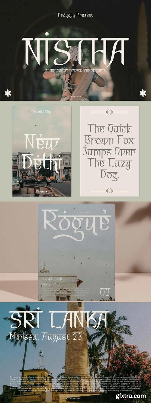 Nistha Hindi display font