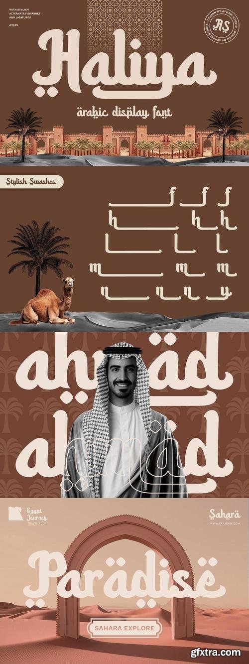 Haliya - Arabic Font Style Typeface
