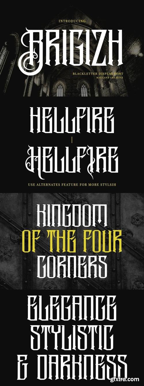 Brigizh Blackletter Display Font