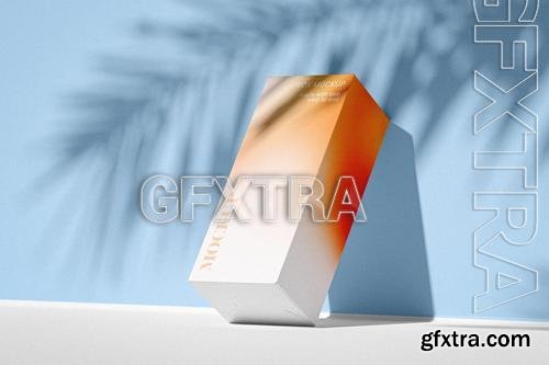 Box Leaning Against Wall Mockup 9Z5W29H