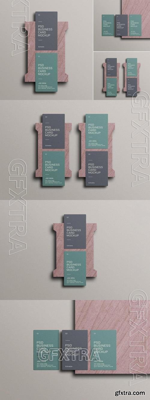 Vertical Business Card Mockup Set RQQANB3