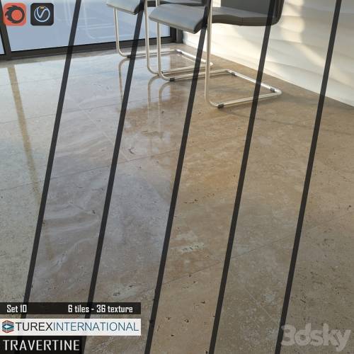 '3dsky Pro - TUREX INTERNATIONAL Travertine Tiles Set of 10' '3dsky Pro - TUREX INTERNATIONAL Travertine Tiles Set of 10'