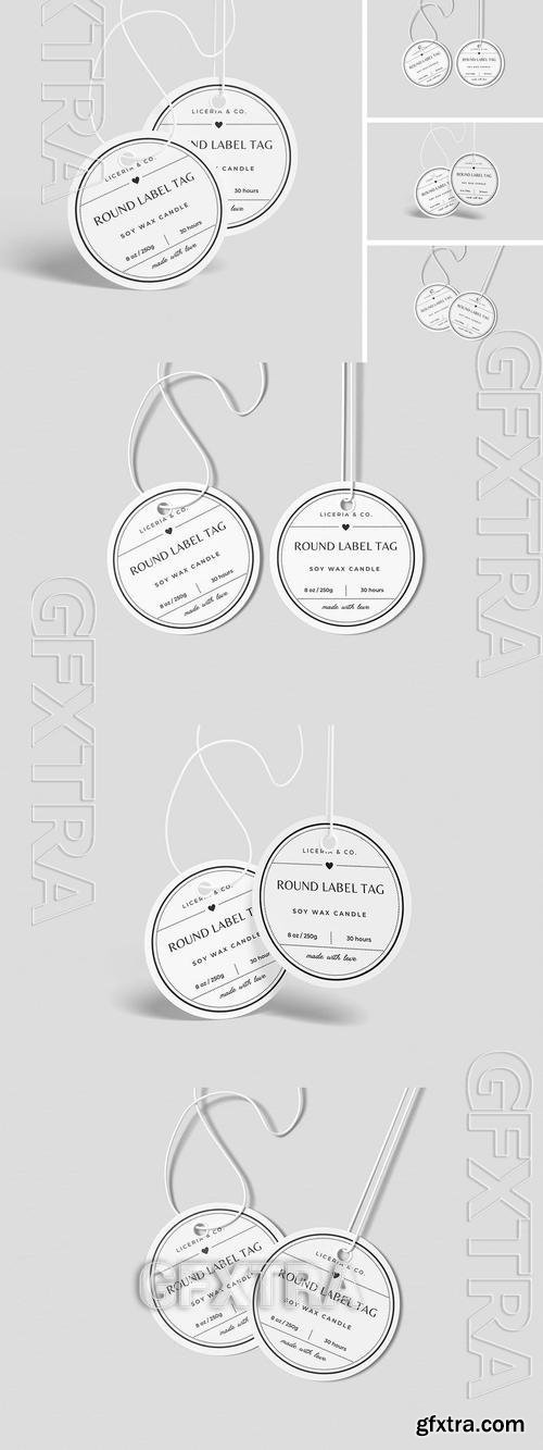 Round Label Tag Mockup JWFF7PD