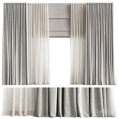 '3dsky Pro - Curtains with Roman blinds 2'