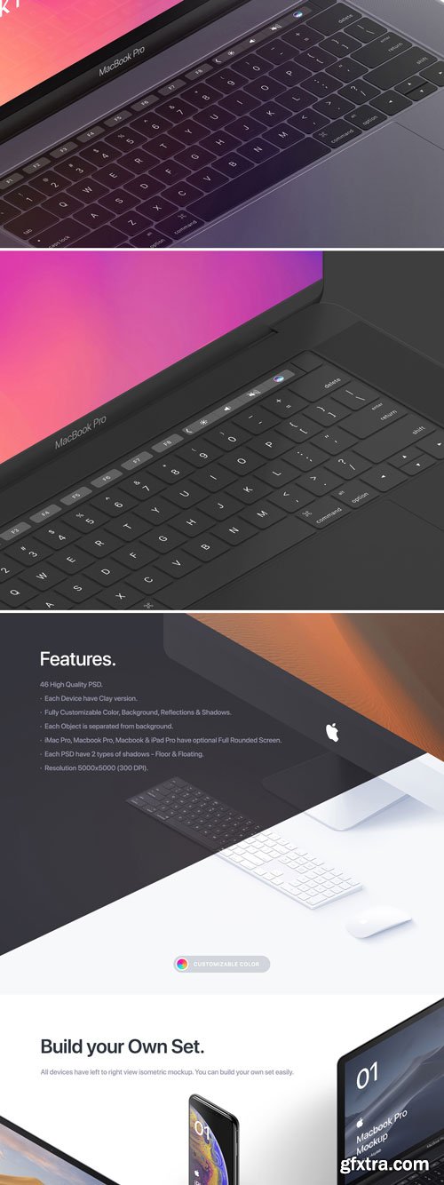 Asylab - Apple 7 Devices Isometric - 46 Mockups Scenes