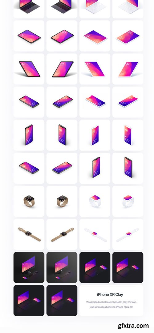 Asylab - Apple 7 Devices Isometric - 46 Mockups Scenes