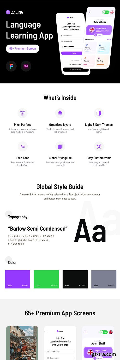 UIHut - Language App UI Kit - ZALING - 19234