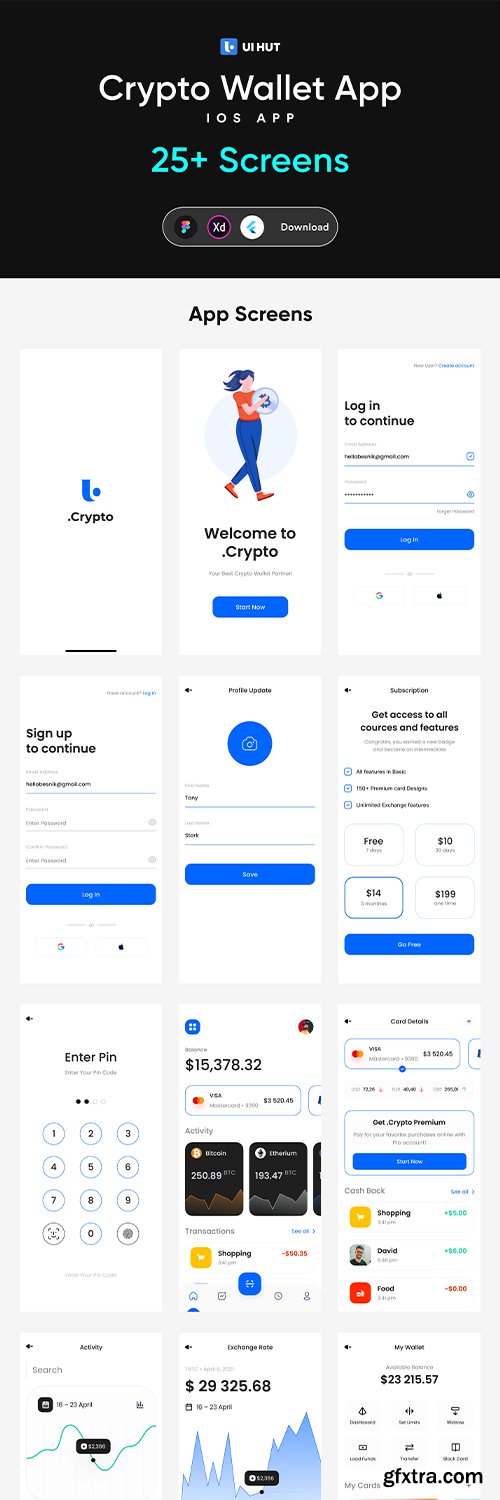 UIHut - Crypto Wallet App UI Kit - 9823