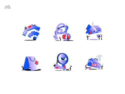 'Kama Gradient Illustration Pack'