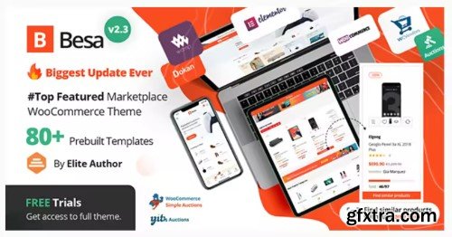 Themeforest - Besa v2.3.7 - Elementor Marketplace WooCommerce Theme 25205400