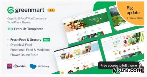 Themeforest - GreenMart v4.1.24 - Organic & Food WooCommerce WordPress Theme 20754270