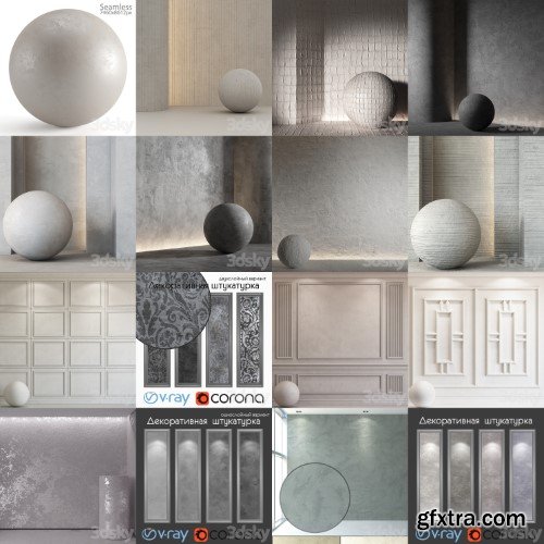 3dsky Pro - Decorative Plaster vol. 1 3d Models 3dsky Pro - Decorative Plaster vol. 1 3d Models