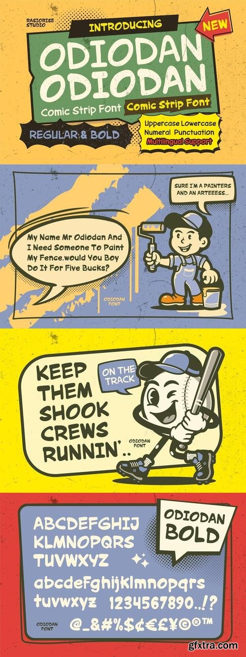Odiodan - Comic Strip Font