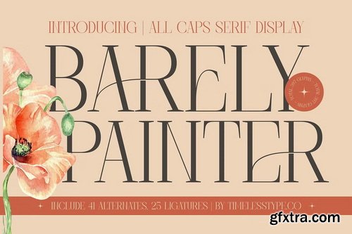 CreativeMarket - Barely Painter All Caps Serif Font