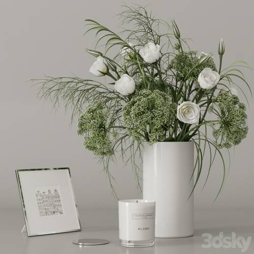 '3dsky Pro - Decorative set with a green bouquet'