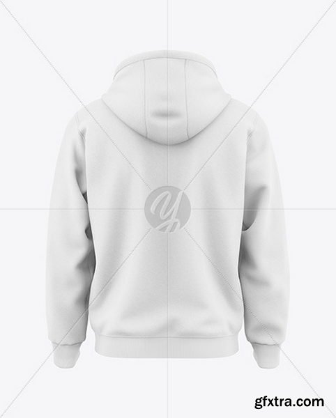 YellowImages - Men\'s Bomber Jacket with Hood Mockup - Back View - 134940