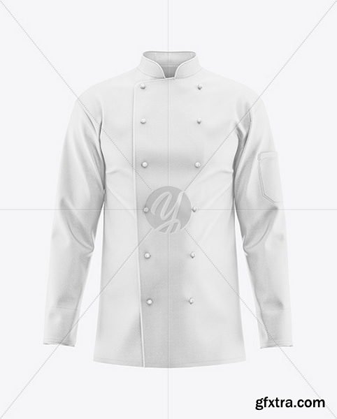 YellowImages -Men\'s Chef\'s Jacket Mockup - Front View - 121643