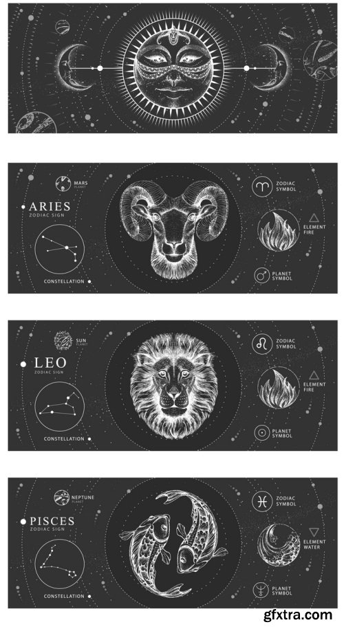 Astrology - Zodiacs #2, 26xAI