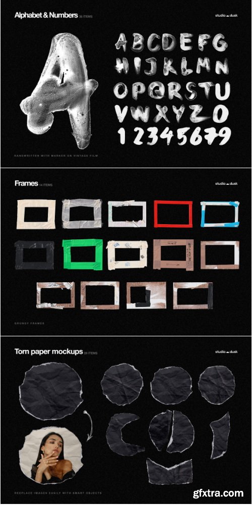 Creativemarket - Gritty Kitty - Grunge design kit - 290826795