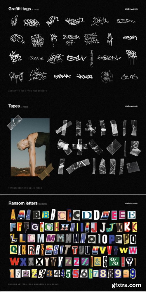 Creativemarket - Gritty Kitty - Grunge design kit - 290826795