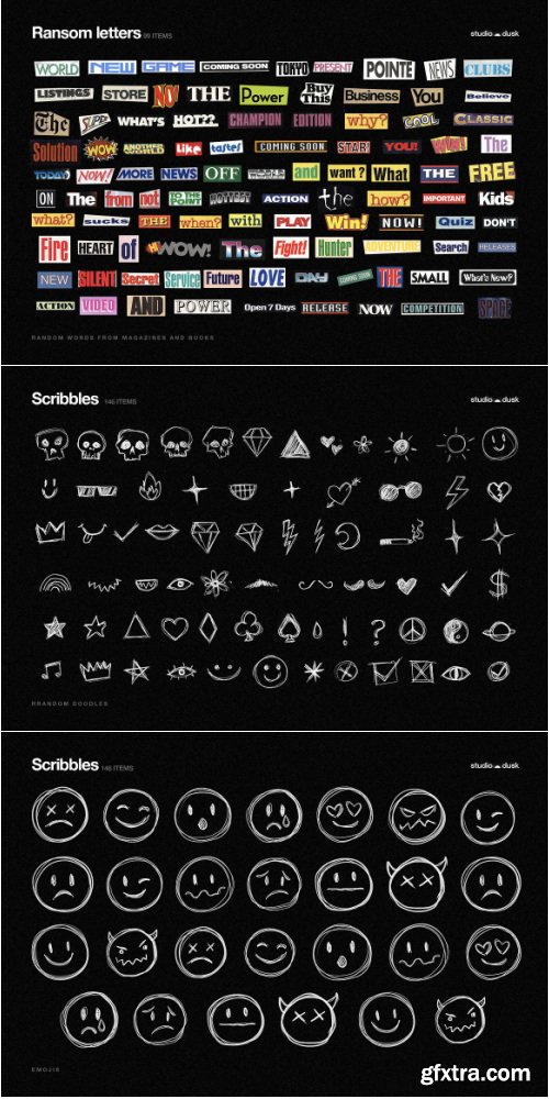 Creativemarket - Gritty Kitty - Grunge design kit - 290826795