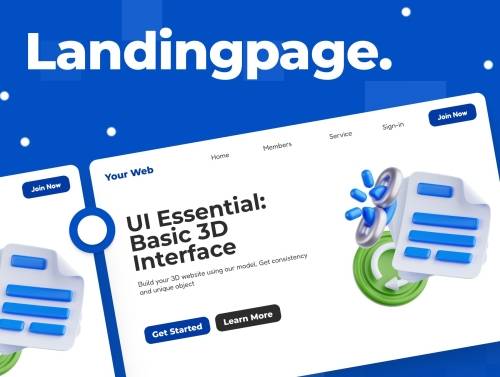 'Essential Interface 3D Icon Set'