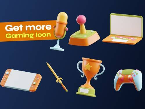 'Gaming 3D Icon Pack'
