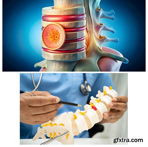 Herniated Disc Set 37xJPG, 10xAI &amp; 1xINDT
