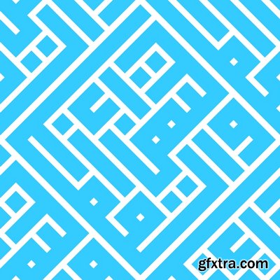 ISLAMIC CALLIGRAPHY - KUFIC STYLE #6, 17xAI ISLAMIC CALLIGRAPHY - KUFIC STYLE #6, 17xAI