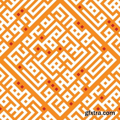 ISLAMIC CALLIGRAPHY - KUFIC STYLE #6, 17xAI ISLAMIC CALLIGRAPHY - KUFIC STYLE #6, 17xAI