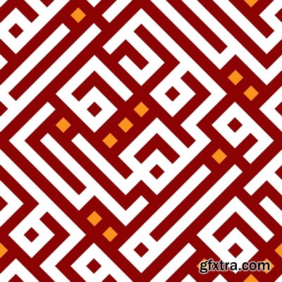 ISLAMIC CALLIGRAPHY - KUFIC STYLE #6, 17xAI ISLAMIC CALLIGRAPHY - KUFIC STYLE #6, 17xAI