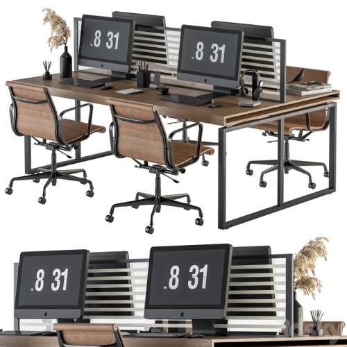 '3dsky Pro - Office Furniture - employee Set 19' '3dsky Pro - Office Furniture - employee Set 19'