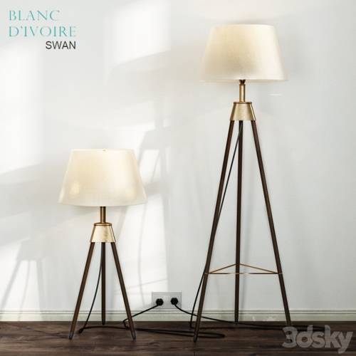 '3dsky Pro - Blanc Divoire TRIPOD lamp, 2 versions'