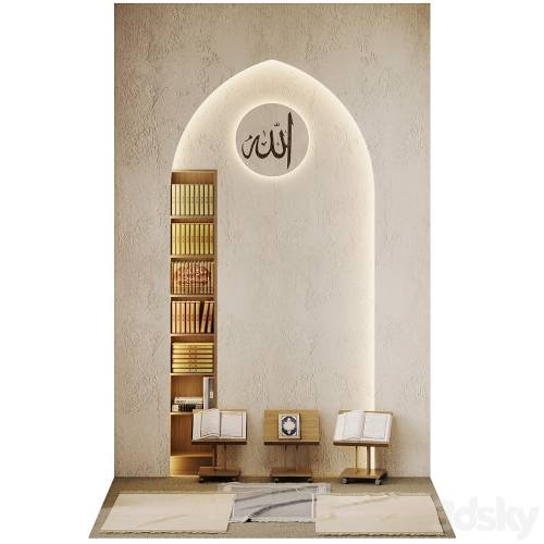 '3dsky Pro - Prayer room wall design 01'
