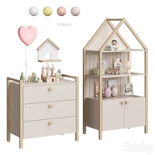 '3dsky Pro - Ruffy children furniture Divan.ru set2'
