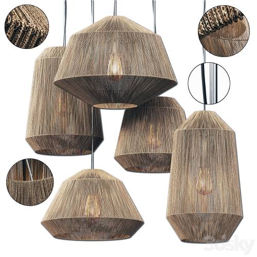 '3dsky Pro - Lamp barrel rope n10 / Chandelier barrel made of ropes No. 10' '3dsky Pro - Lamp barrel rope n10 / Chandelier barrel made of ropes No. 10'