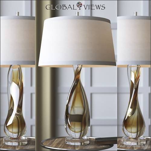 '3dsky Pro - Global Views Amber Twisted Art Glass Lamp' '3dsky Pro - Global Views Amber Twisted Art Glass Lamp'