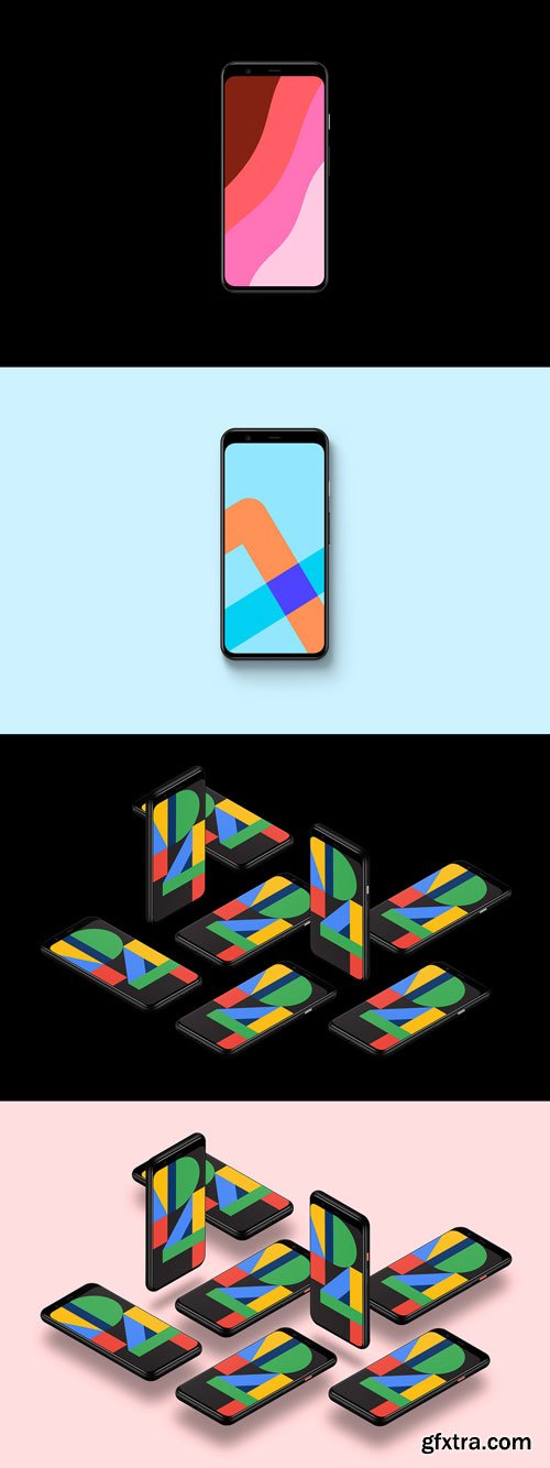 Asylab - Google Pixel 4 - 20 Mockups Scenes