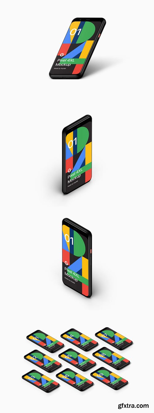 Asylab - Google Pixel 4 - 20 Mockups Scenes