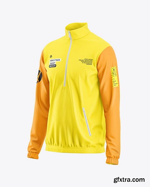 Yellowimages - Men’s Zip Track Jacket Mockup - Half Side View - 121167