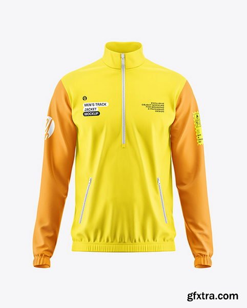 Yellowimages - Men’s Zip Track Jacket Mockup - Front View - 121114