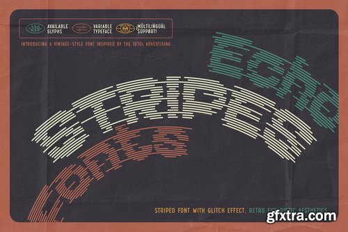 CreativeMarket - Echo Stripes - Variable Font Set