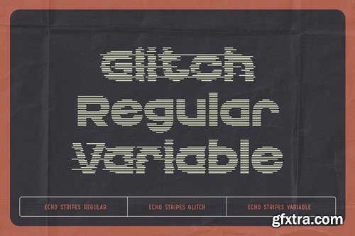 CreativeMarket - Echo Stripes - Variable Font Set
