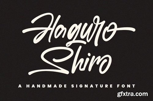 CreativeMarket - Haguro Shiro Signature Handmade Font