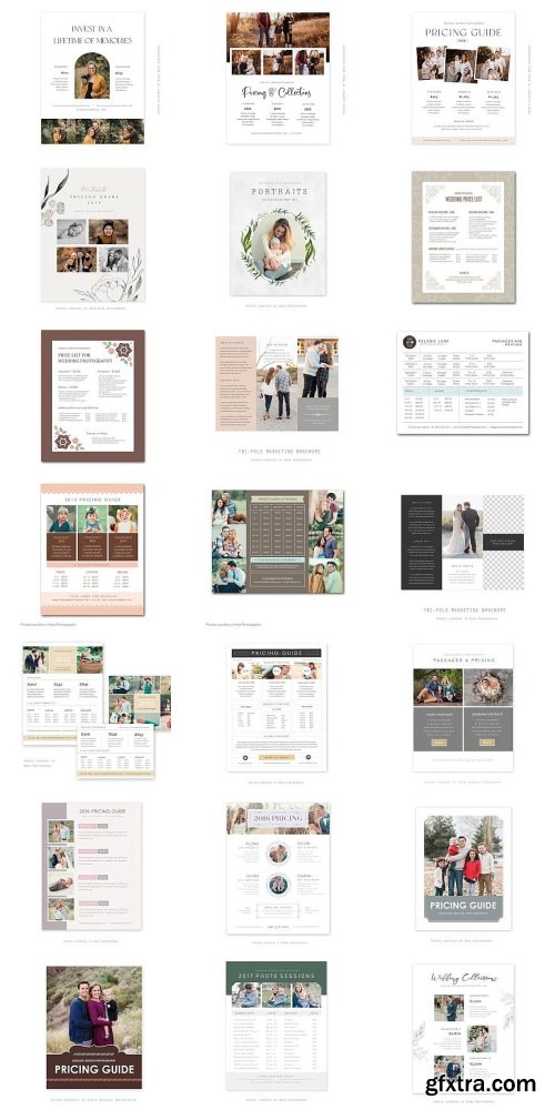 Squijoo - Marketing Tools - Pricing Sheets 53xPSDs