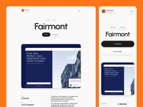 'Olivia Rivers – Portfolio Website'