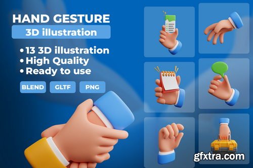 Iconscout - Hand Gesture 3D Icon Pack