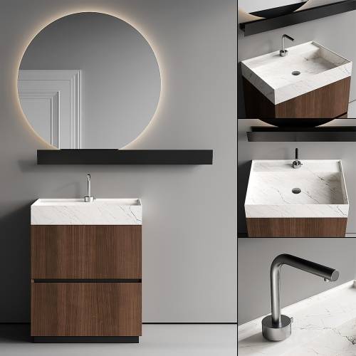 '3dsky Pro - Arbi Arredobagno Code Riga 03 Vanity Unit Set 3'
